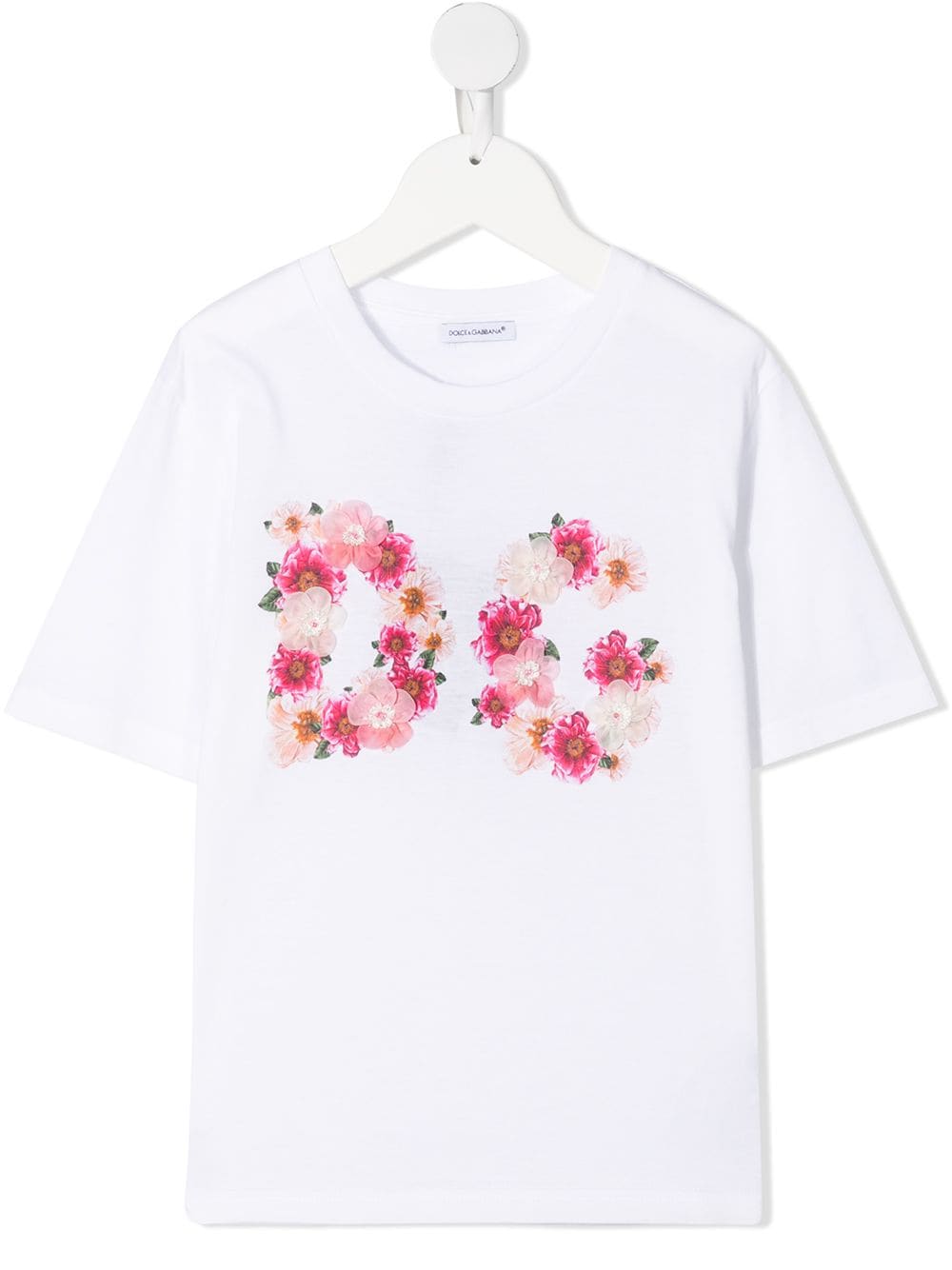 DOLCE & GABBANA KIDS Floral-print short-sleeve T-shirt White - MAISONDEFASHION.COM