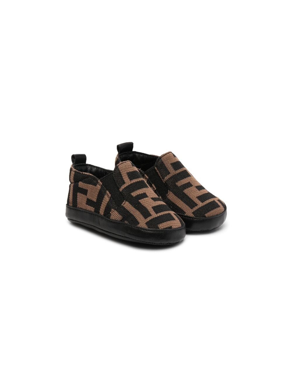 FENDI BABY FF slip-on sneakers Brown - MAISONDEFASHION.COM