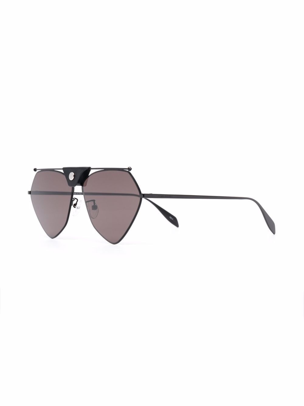ALEXANDER MCQUEEN Abstract aviator frame sunglasses Black/grey - MAISONDEFASHION.COM