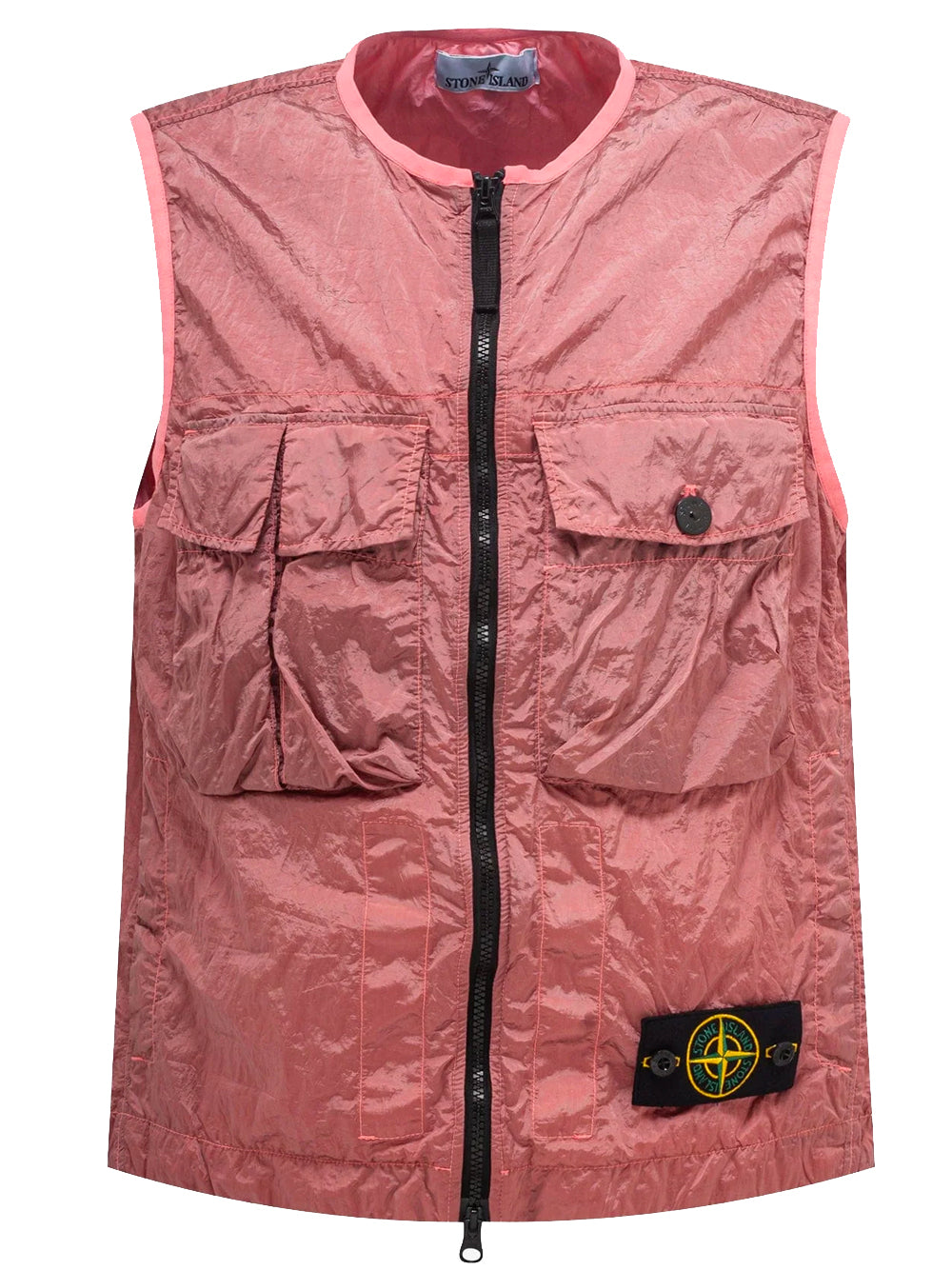 STONE ISLAND Nylon Metal Gilet Pink - MAISONDEFASHION.COM