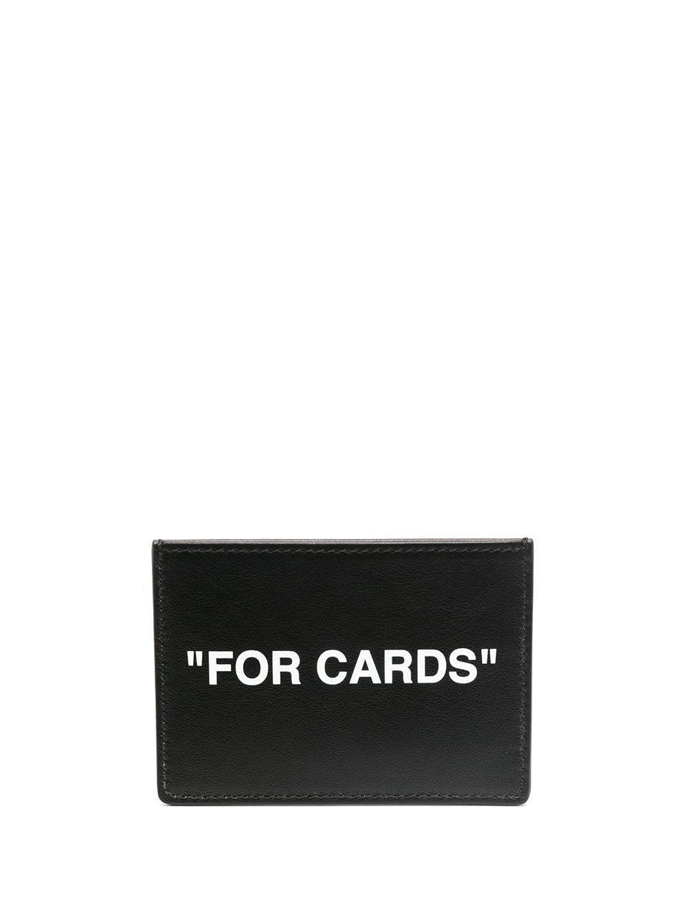 OFF-WHITE Quote Card Holder Black - Maison De Fashion 