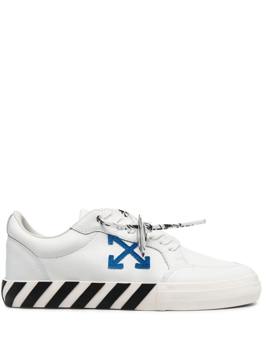 OFF-WHITE Low Vulcanized Sneakers White/Blue - MAISONDEFASHION.COM