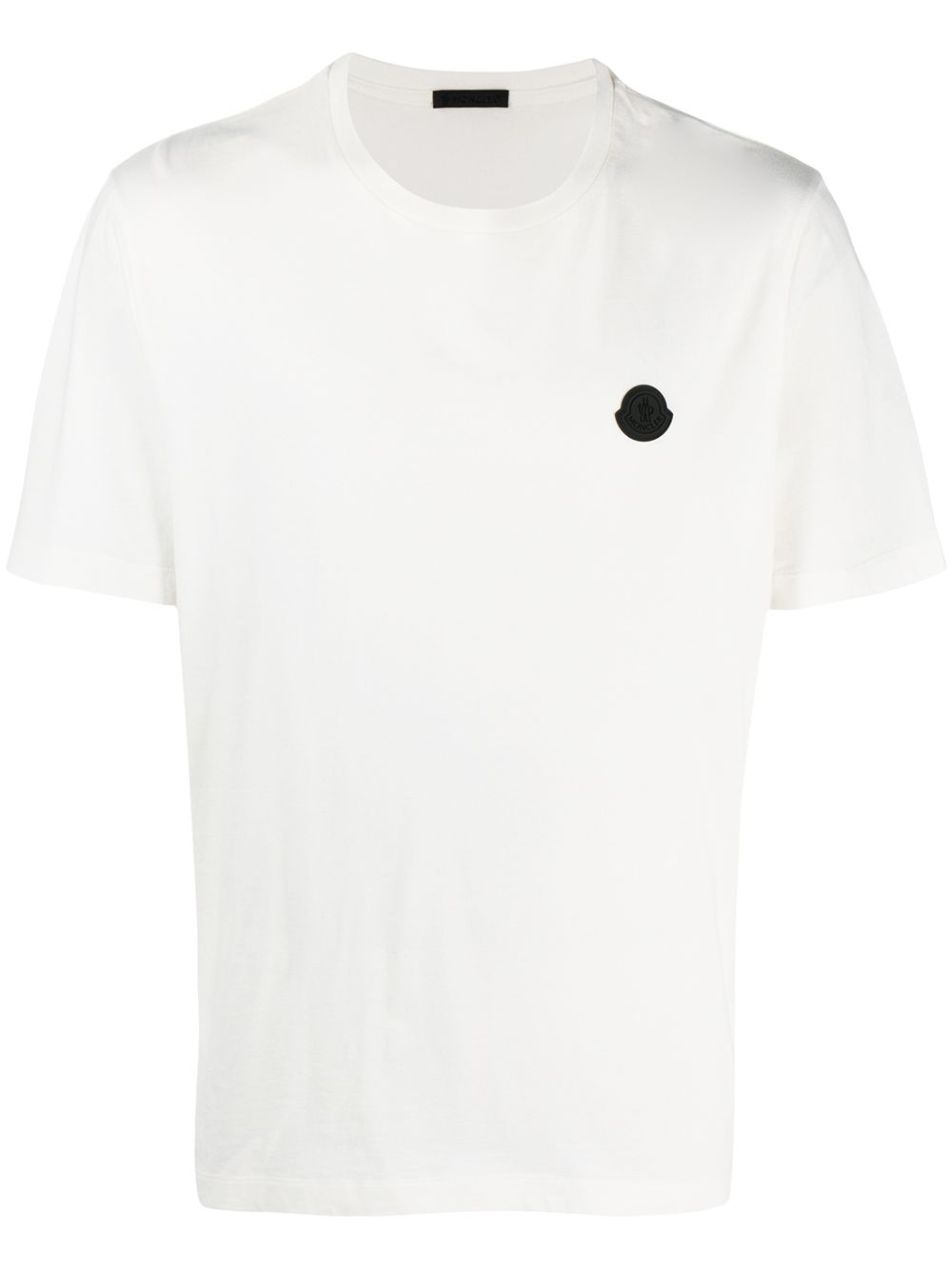 MONCLER Rubber Logo T-Shirt Off White - Maison De Fashion 