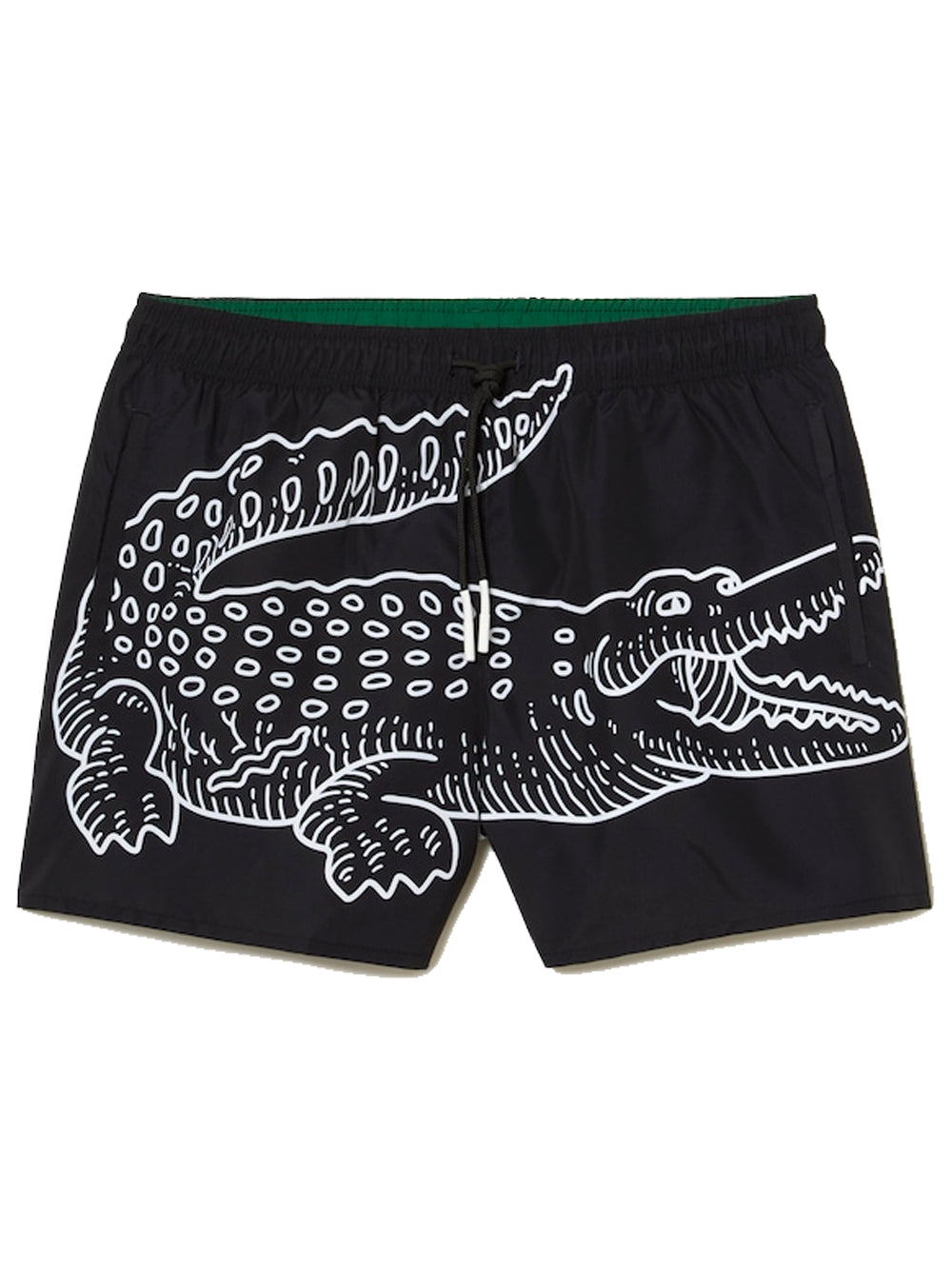 LACOSTE Swimwear Black/Green - MAISONDEFASHION.COM