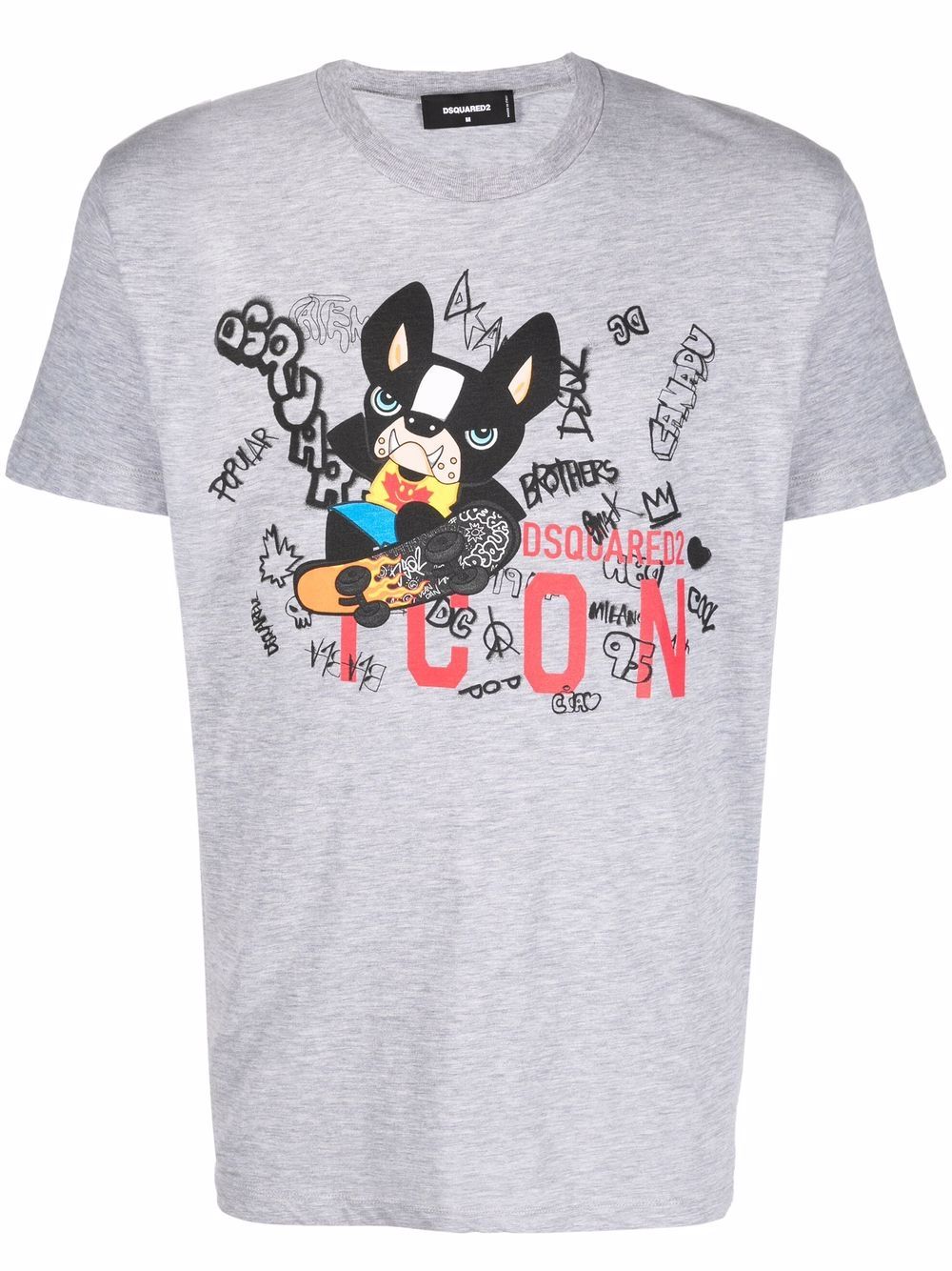 DSQUARED2 Circo Cool T-Shirt Grey - MAISONDEFASHION.COM