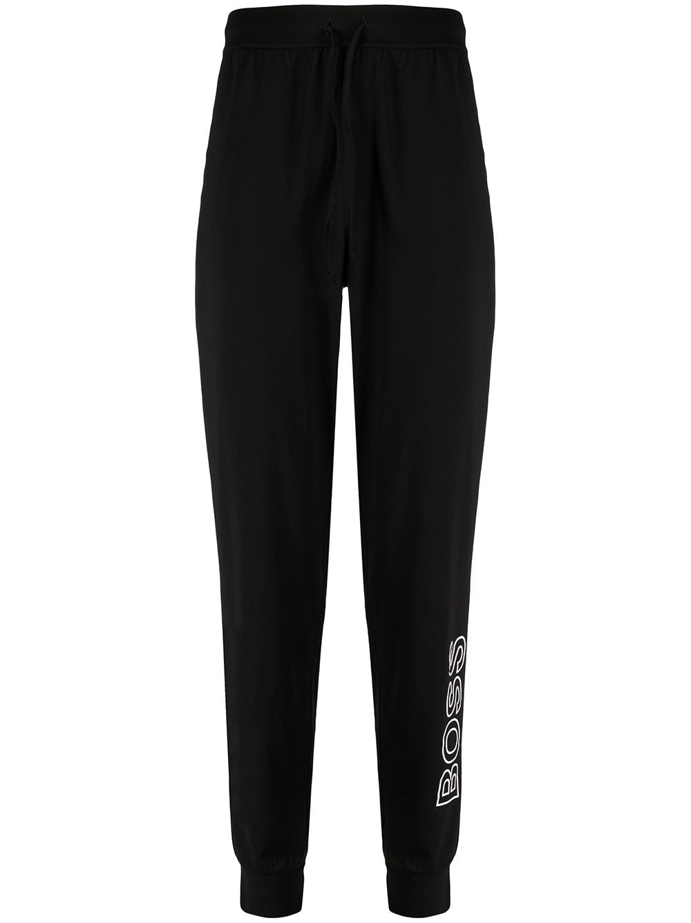 BOSS Logo-print cotton track trousers Black - MAISONDEFASHION.COM