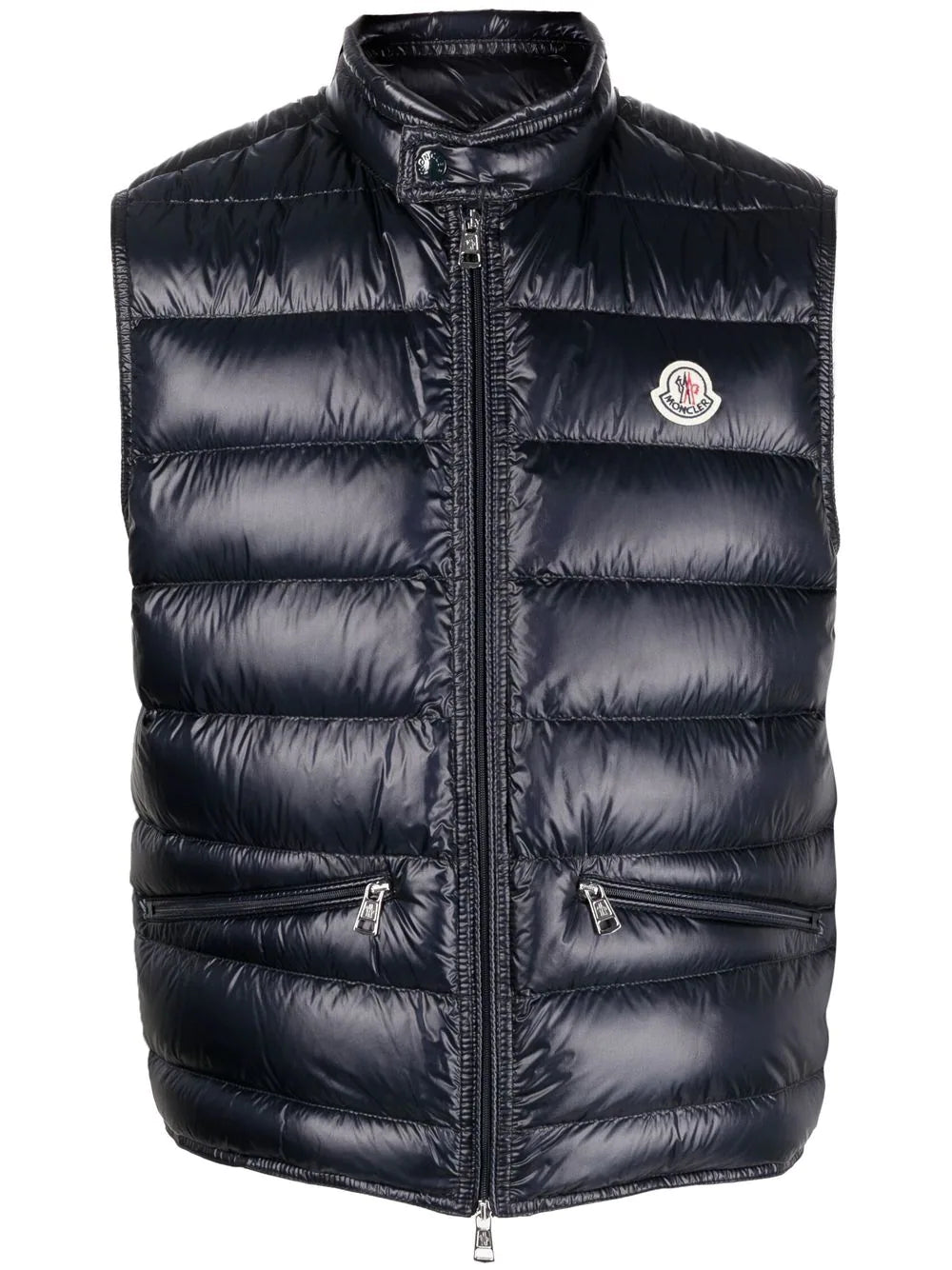 MONCLER Gui Gilet Navy - MAISONDEFASHION.COM