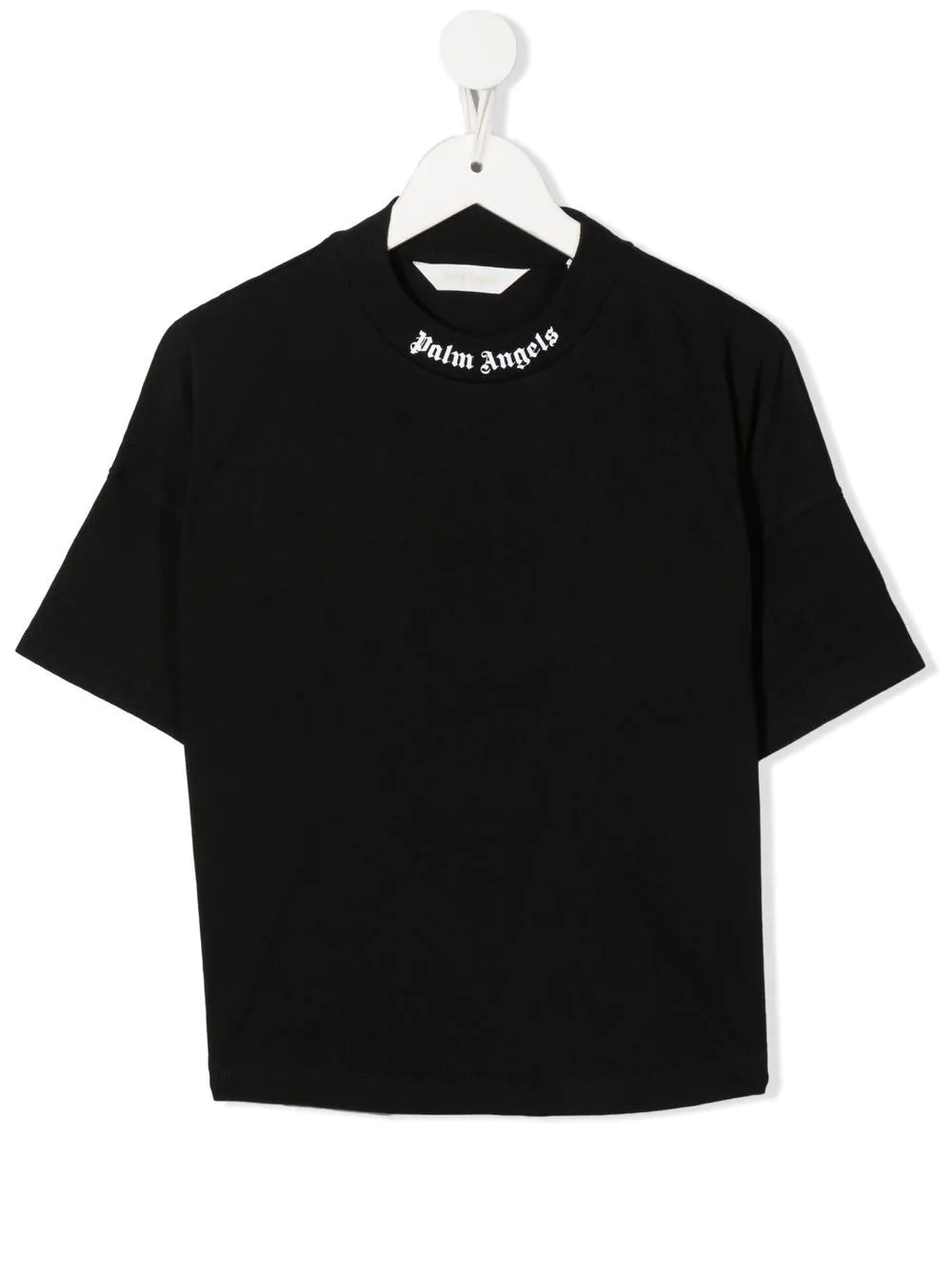 PALM ANGELS KIDS Classic Overlogo T-Shirt Black/White - MAISONDEFASHION.COM