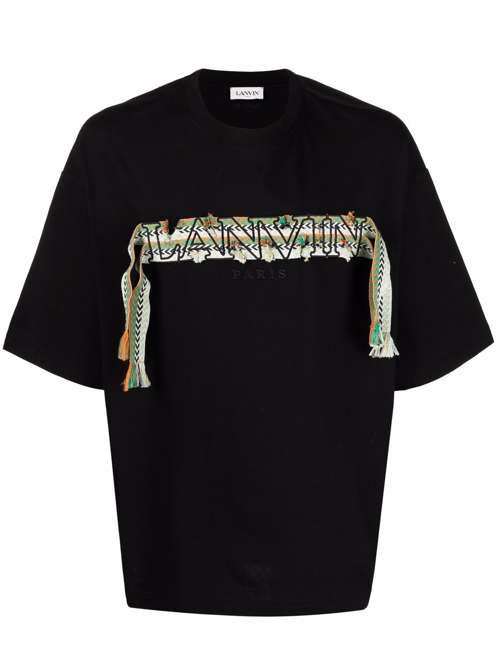 LANVIN Oversized Curb T-Shirt Black - MAISONDEFASHION.COM