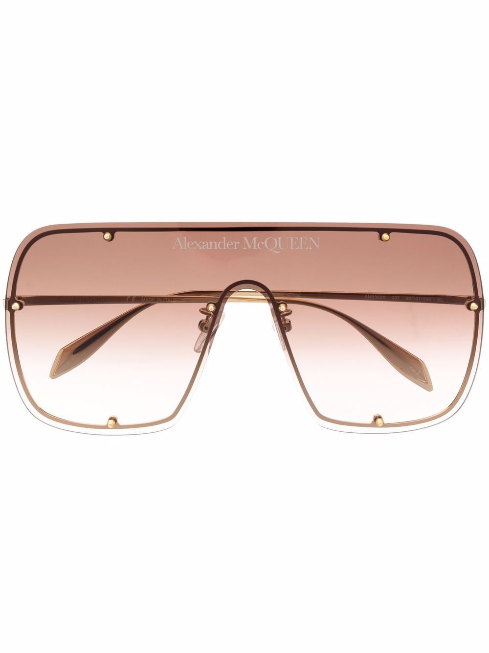 ALEXANDER MCQUEEN Pilot-frame sunglasses Gold - MAISONDEFASHION.COM