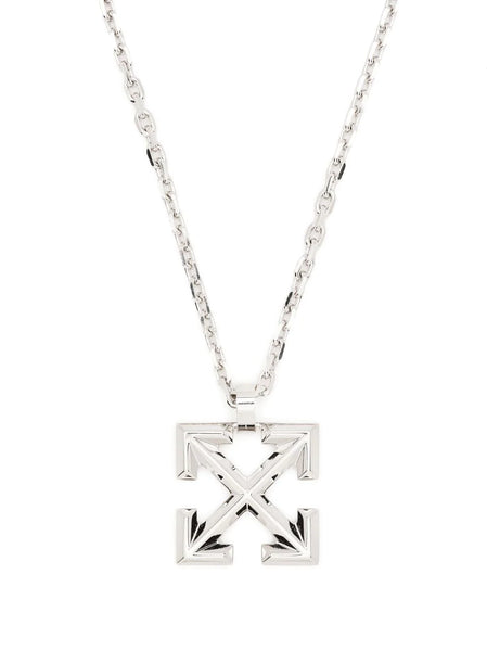 OFF-WHITE Arrow Chain Necklace Silver – MAISONDEFASHION.COM