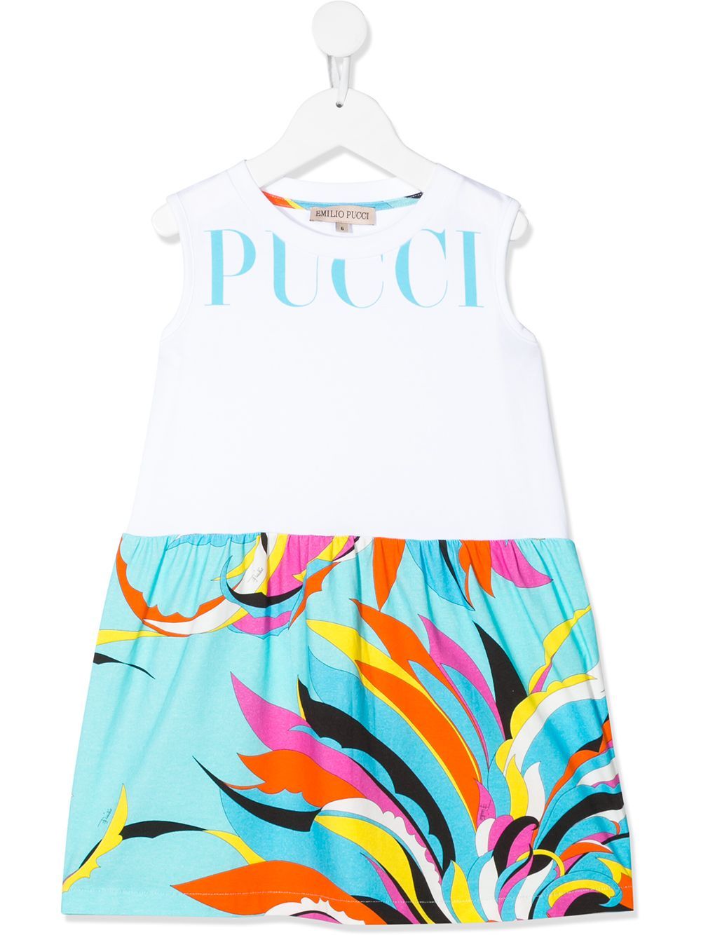 EMILIO PUCCI KIDS swirl-print dress white - Maison De Fashion 
