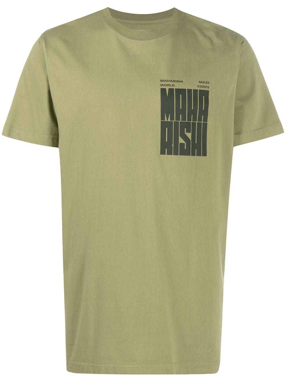 MAHARISHI World Corps Logo Print T-shirt Olive - Maison De Fashion 