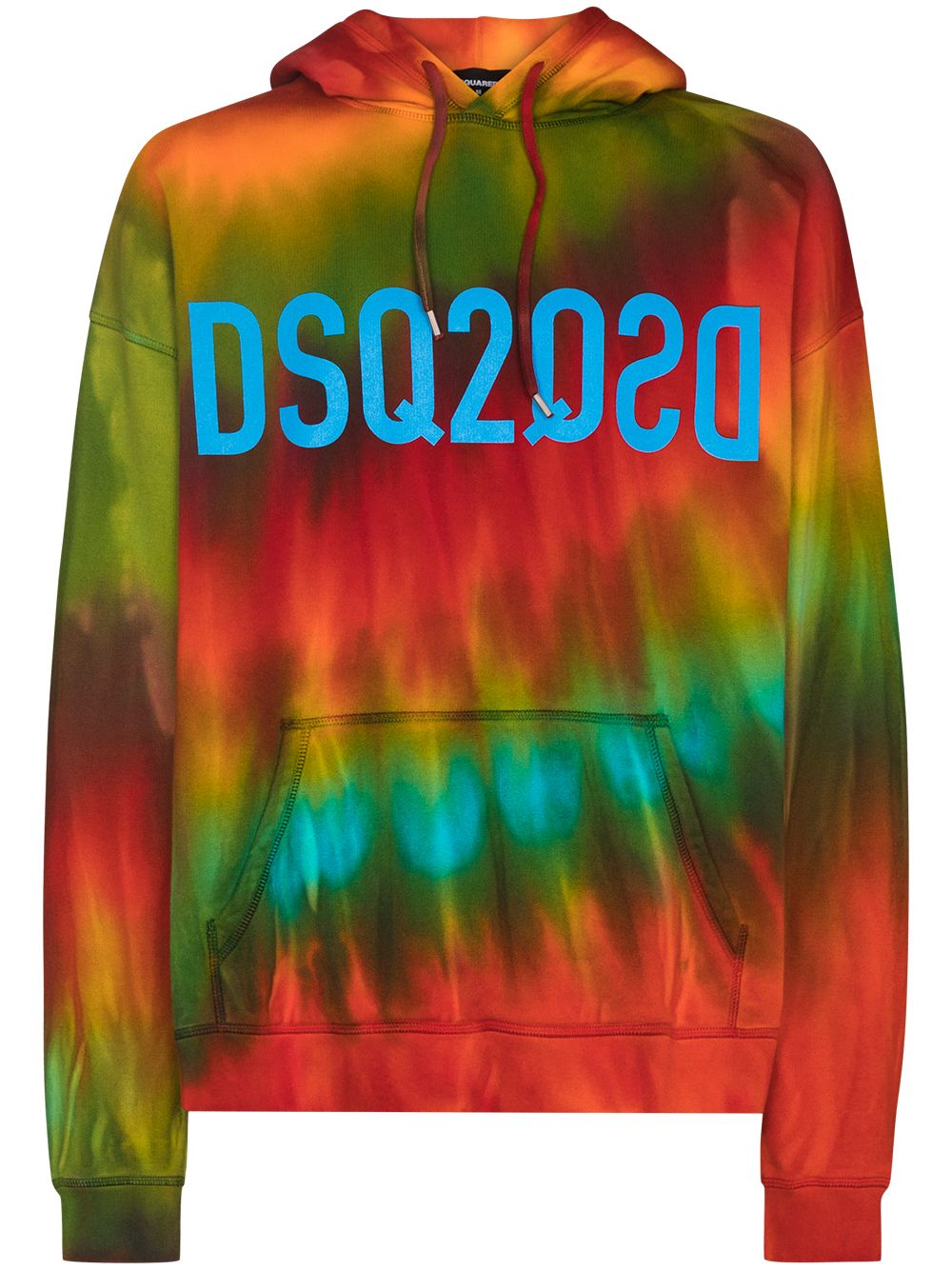 DSQUARED2 Tie-Dye Reverse Dsq2 Hoodie - MAISONDEFASHION.COM