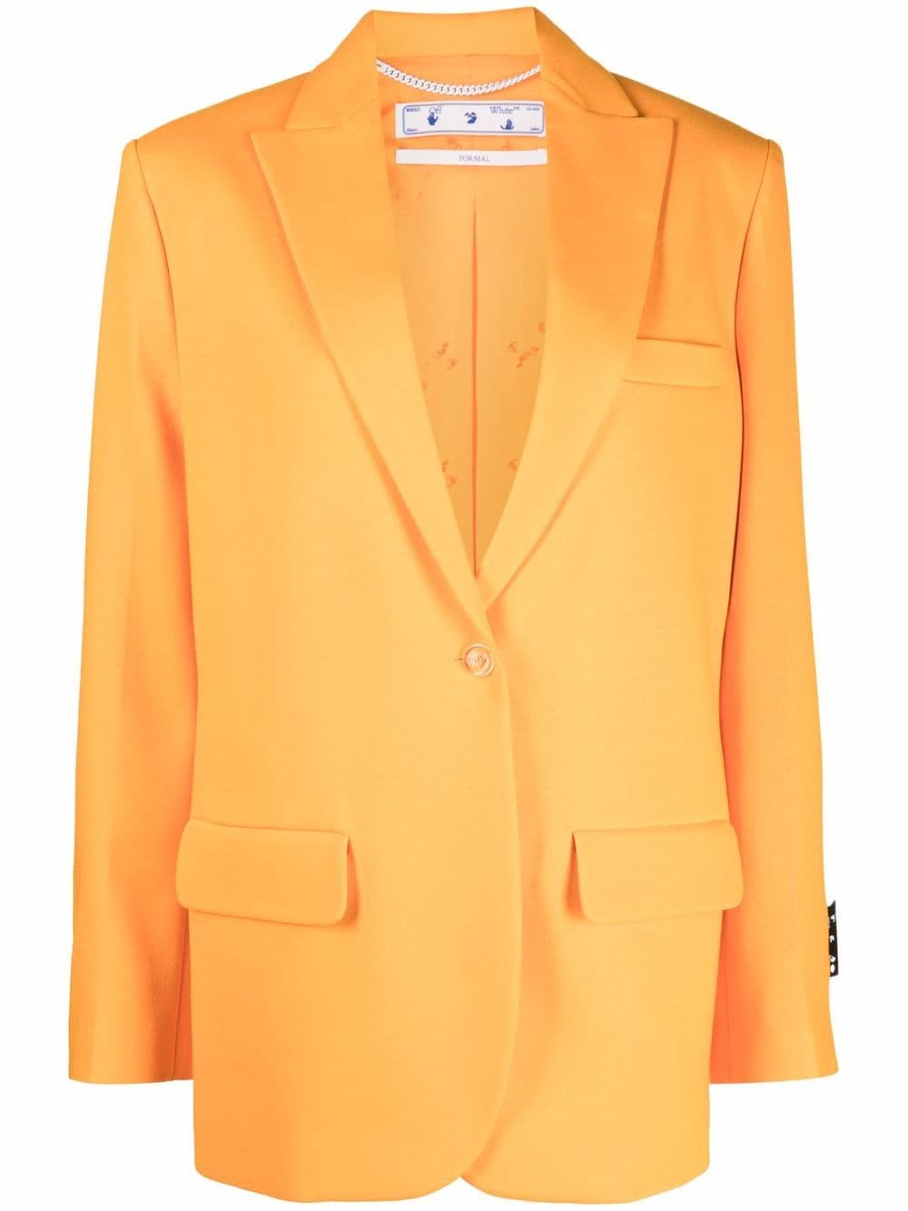 OFF-WHITE WOMEN Crepe Tomboy Jacket Orange - MAISONDEFASHION.COM