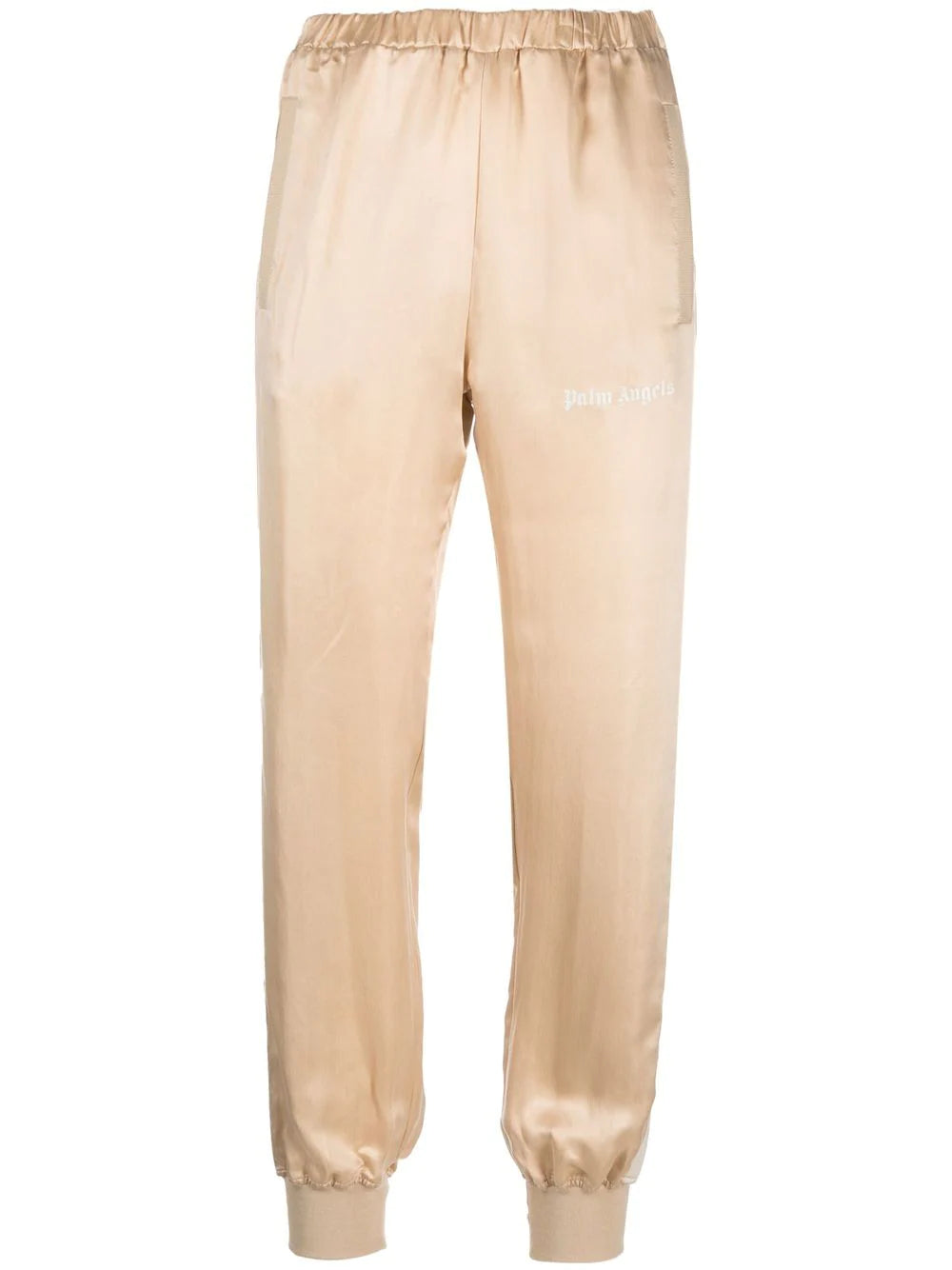 PALM ANGELS WOMEN Luxury Track Pants Beige - MAISONDEFASHION.COM