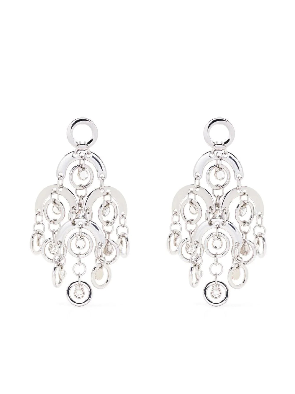 PACO RABANNE Sphere Chand Drop Earrings Silver - MAISONDEFASHION.COM