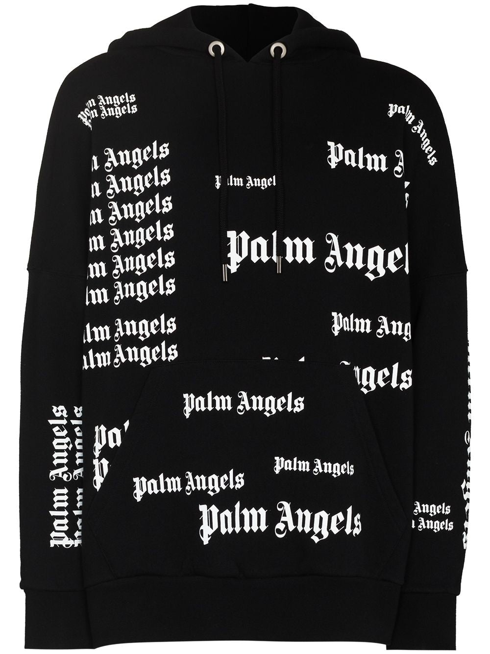 PALM ANGELS Ultra Logo Over Hoodie Black - MAISONDEFASHION.COM