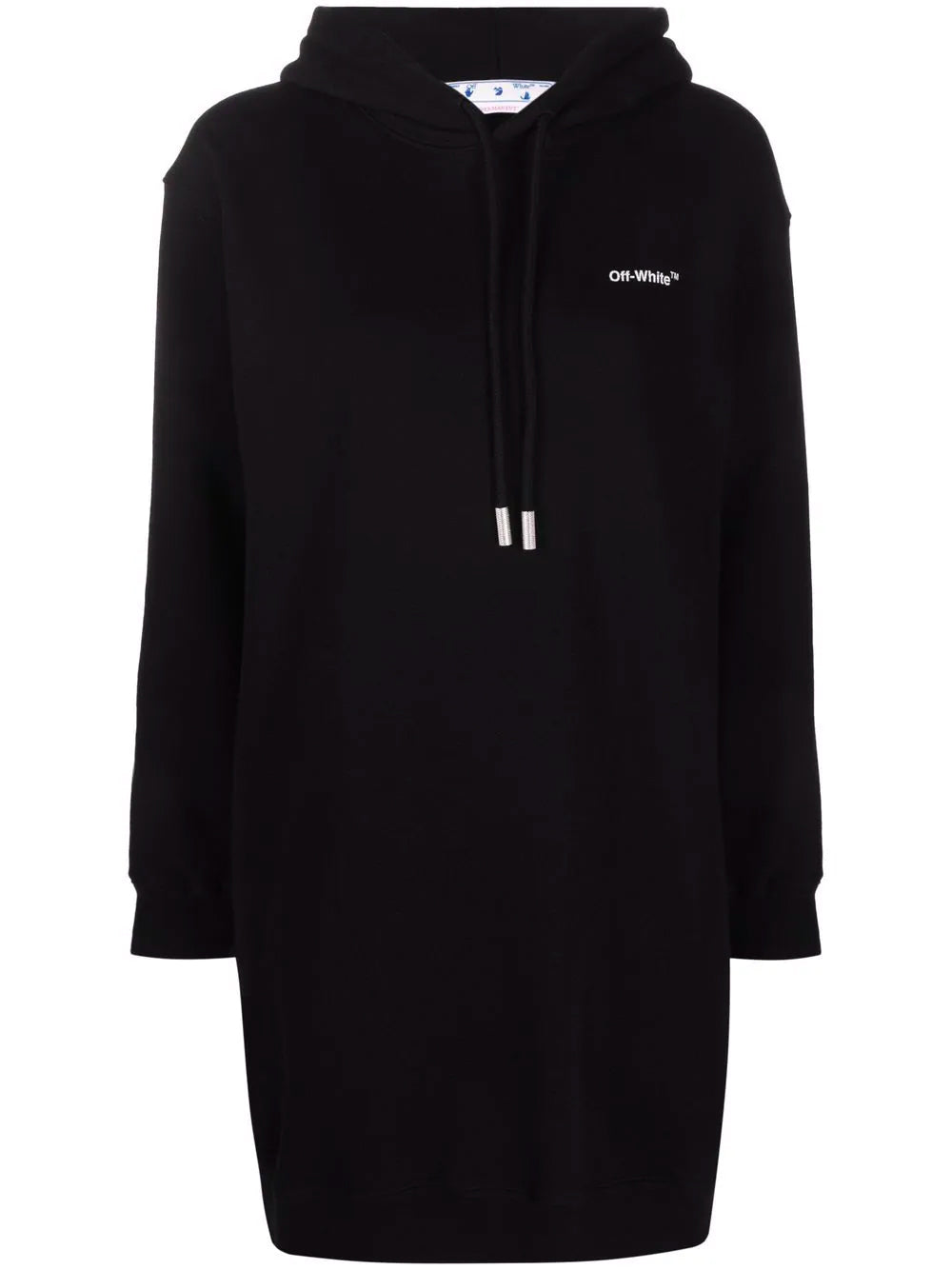 OFF-WHITE WOMEN Diag Sweatshirt Dress Black - MAISONDEFASHION.COM