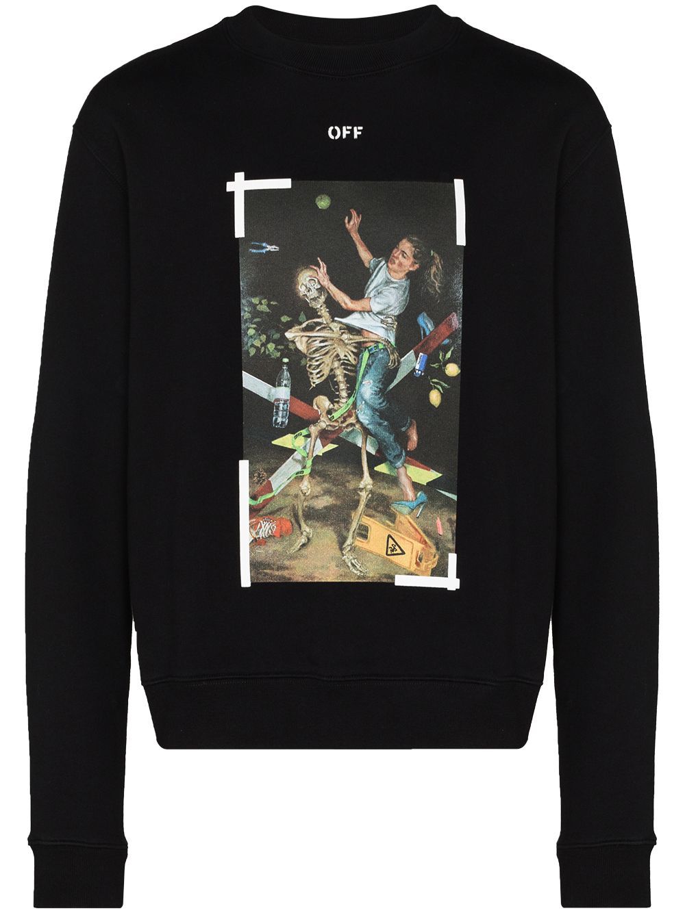 OFF-WHITE Pascal Print Slim Sweatshirt Black - Maison De Fashion 