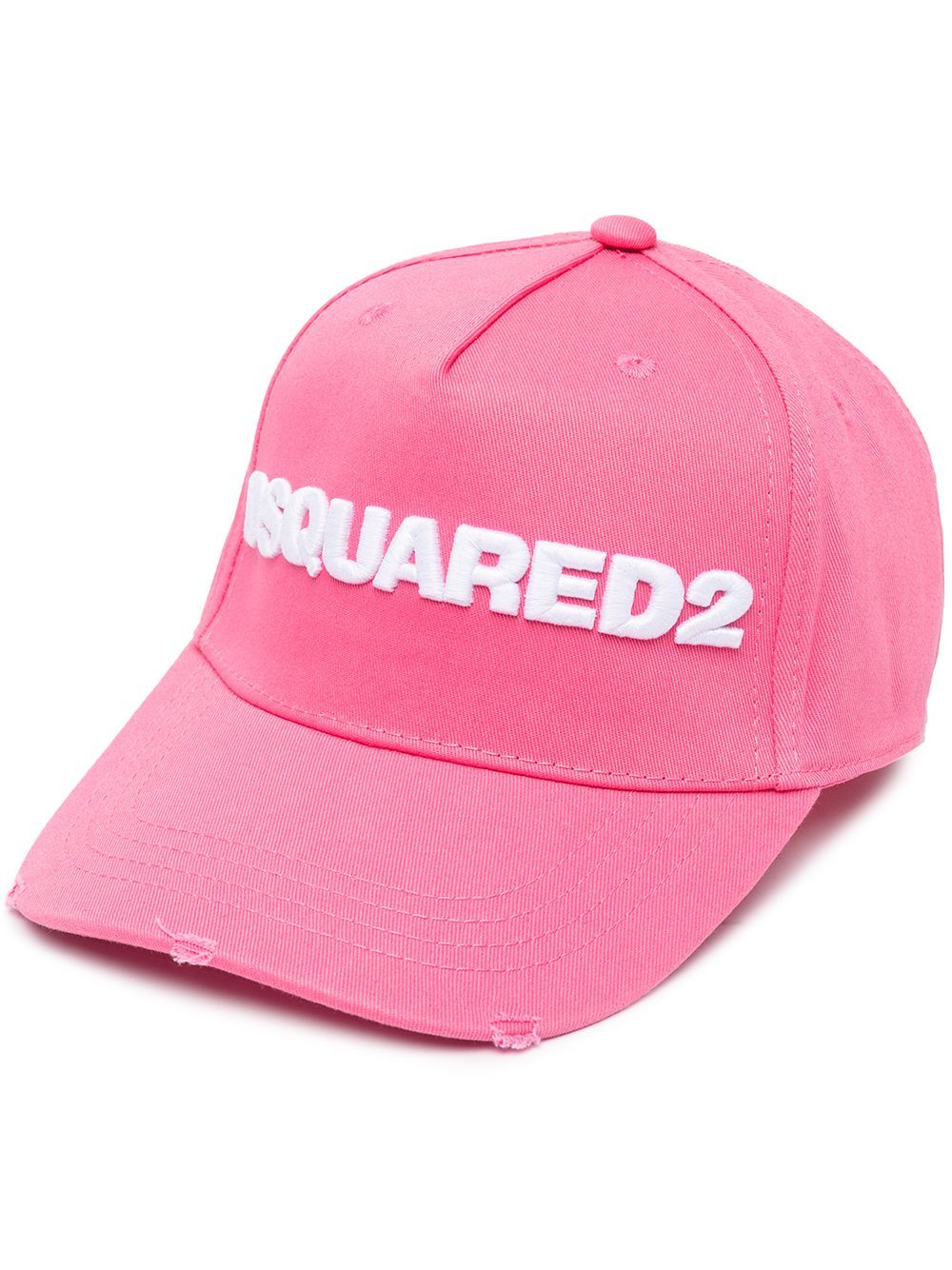 DSQUARED2 Logo Distressed Cap Pink - MAISONDEFASHION.COM