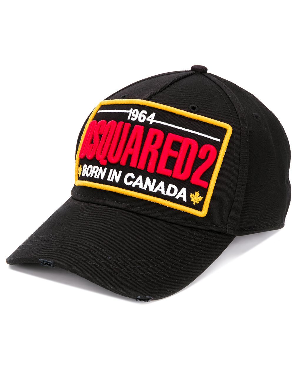 DSQUARED2 'Born In Canada' Red Logo Cap Black - Maison De Fashion 