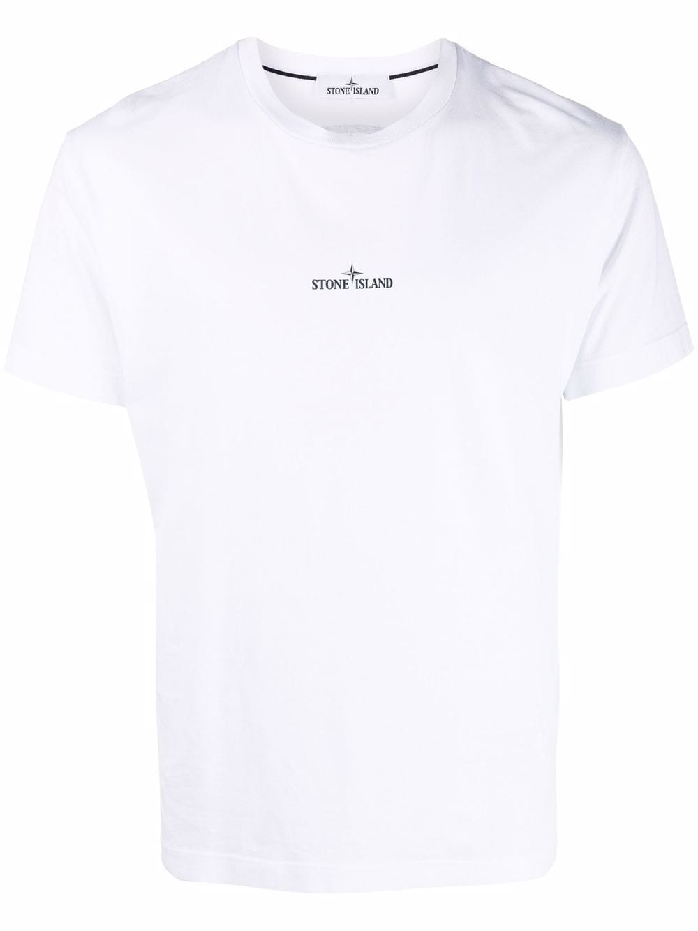 STONE ISLAND Logo Circle T-Shirt White - MAISONDEFASHION.COM