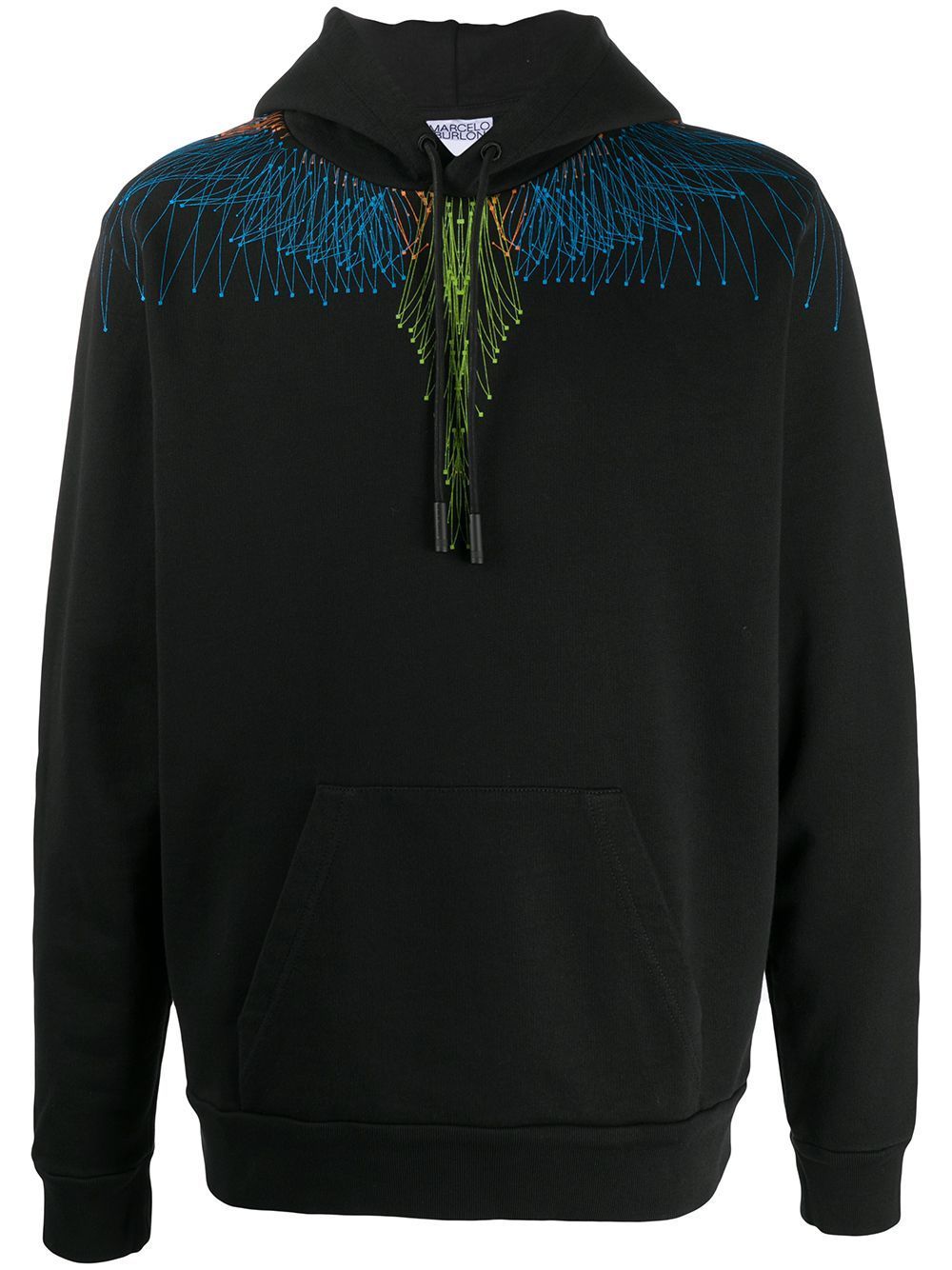 Marcelo Burlon Bezier Wings Hoodie Black - Maison De Fashion 