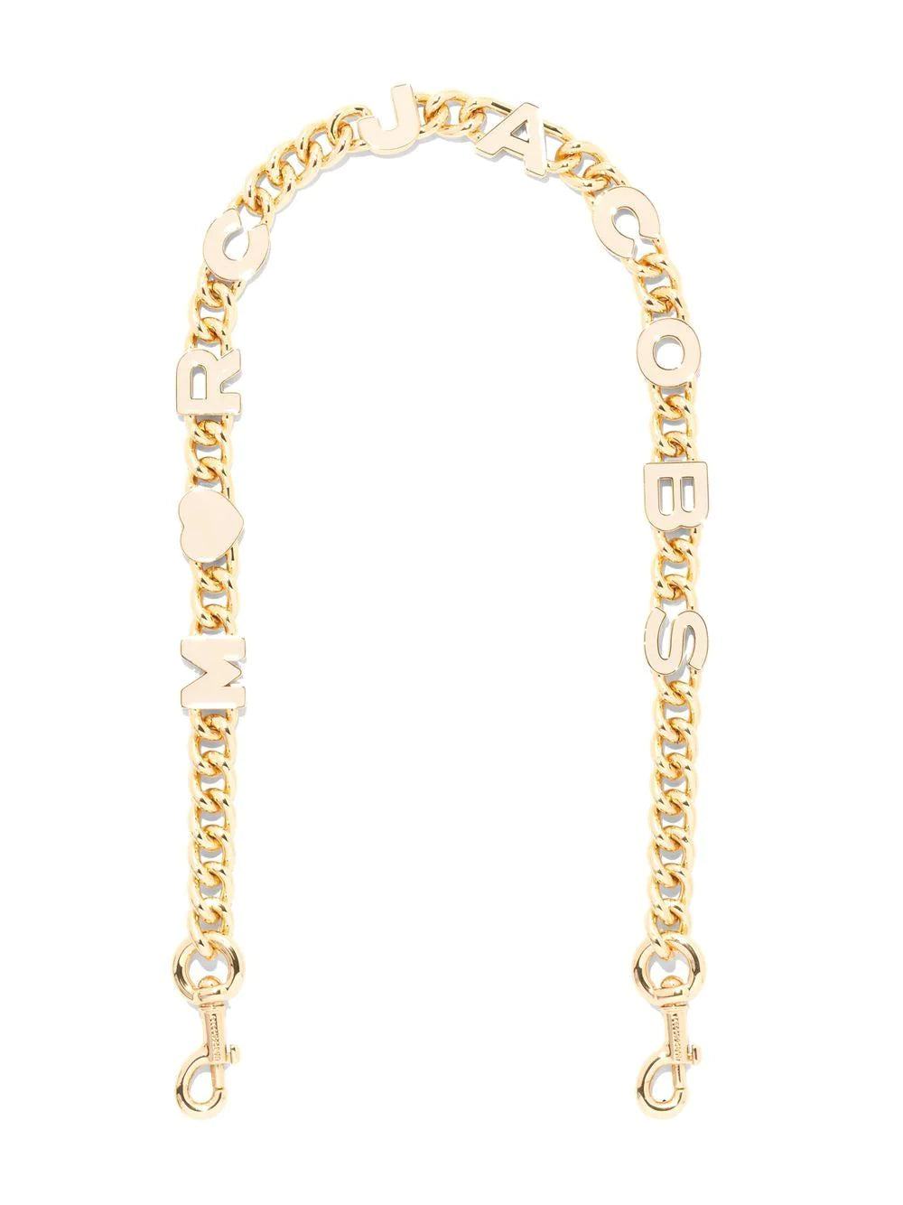 MARC JACOBS WOMEN The Heart Charm Shoulder Chain Strap Gold - MAISONDEFASHION.COM