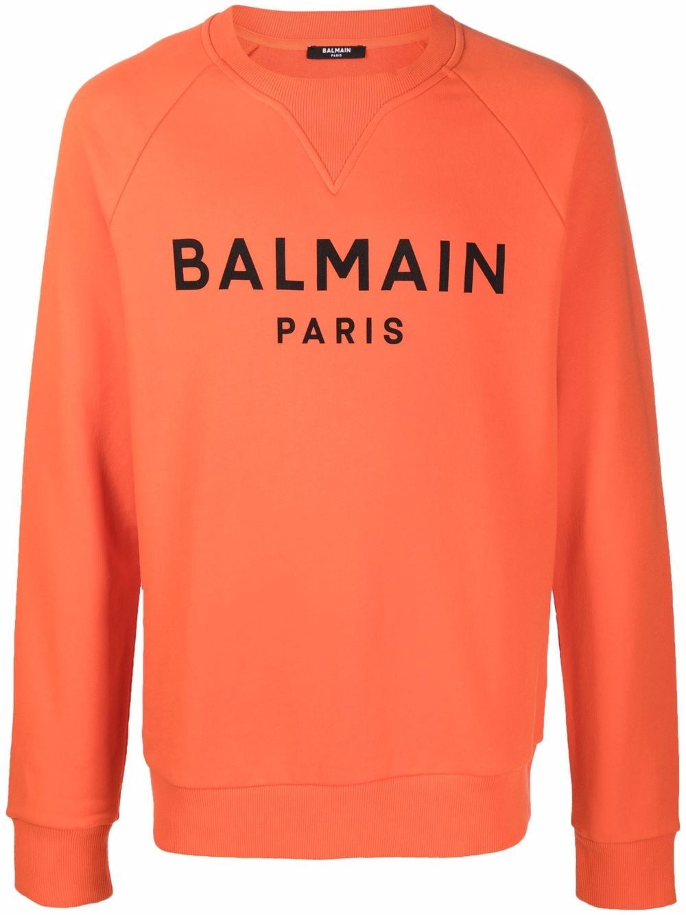 BALMAIN Logo Print Sweatshirt Orange - MAISONDEFASHION.COM