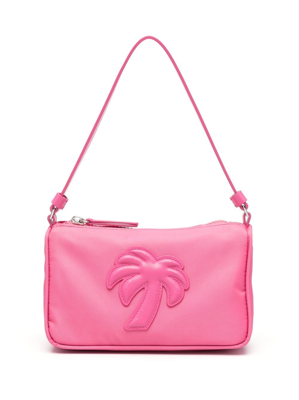 PALM ANGELS WOMEN Big Palm Nylon Pouch Pink/Pink - MAISONDEFASHION.COM