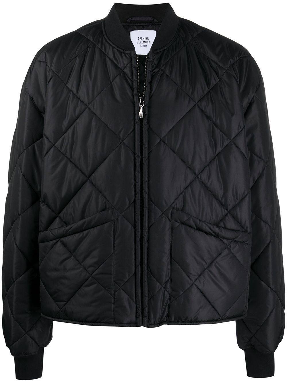 OPENING CEREMONY Boxy Fit Quilted Bomber Jacket Black - Maison De Fashion 