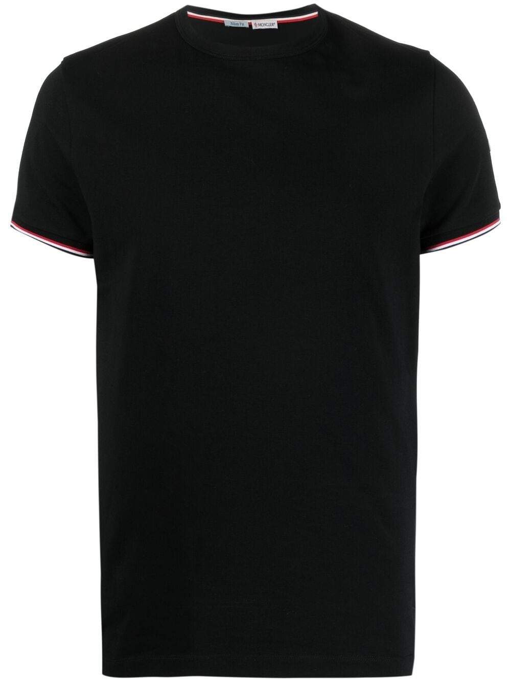 MONCLER Slim Fit Logo T-shirt Black