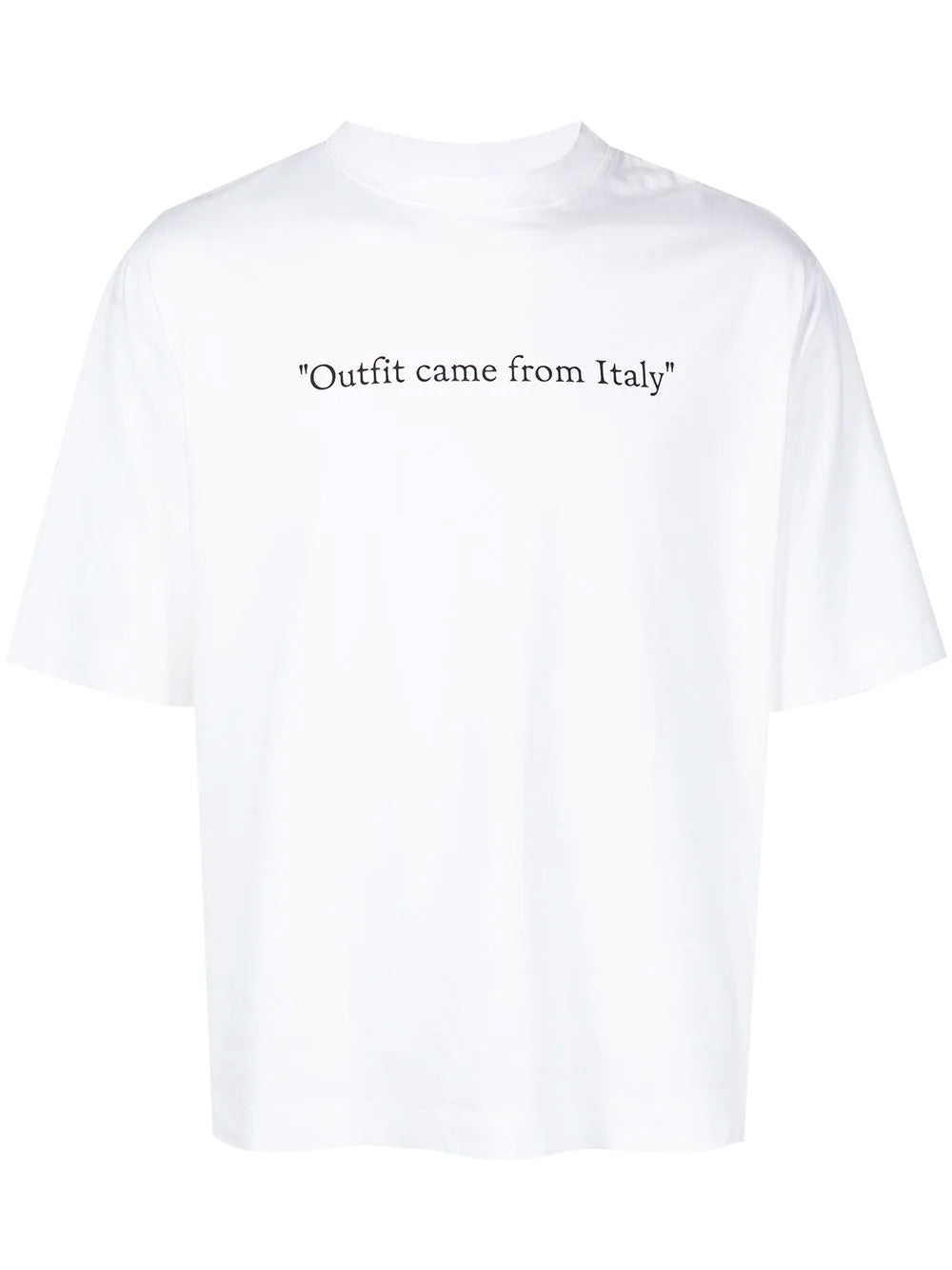 OFF-WHITE "Outfit Came From Italy" Skate T-Shirt White - MAISONDEFASHION.COM