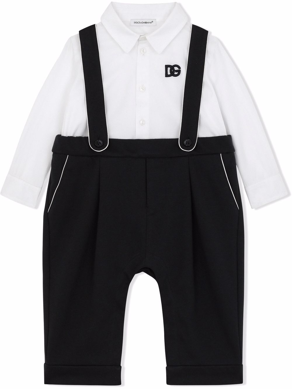 DOLCE & GABBANA BABY Shirt And Braces Trousers Set - MAISONDEFASHION.COM