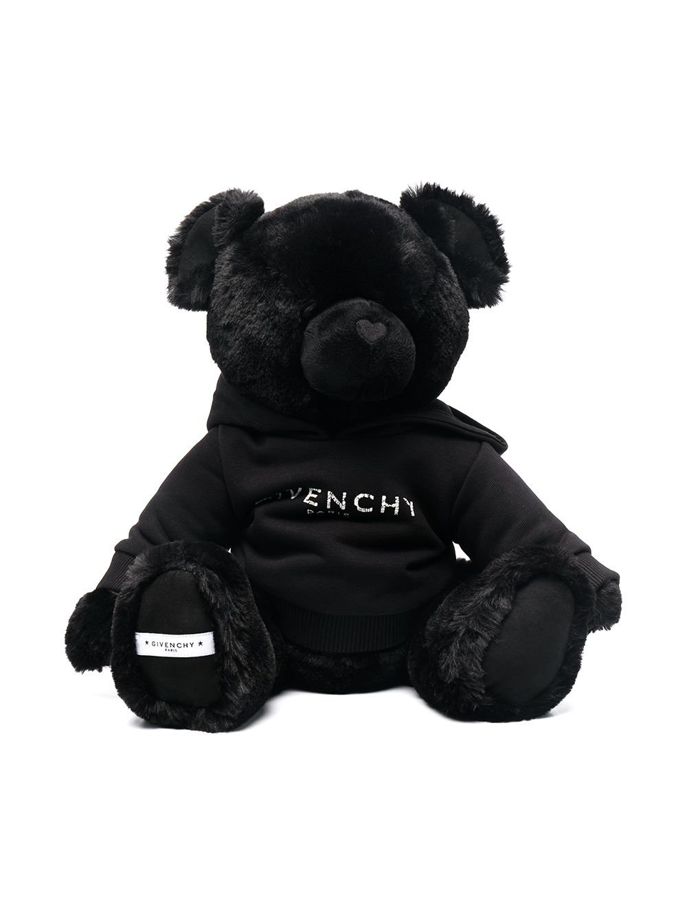 GIVENCHY KIDS Logo embroidered bear soft toy Black - MAISONDEFASHION.COM