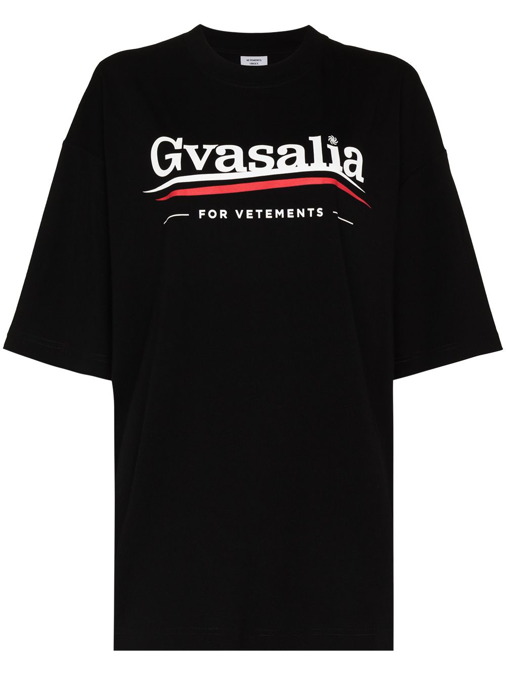 VETEMENTS Gvasalia for Vetements print T-shirt Black - MAISONDEFASHION.COM