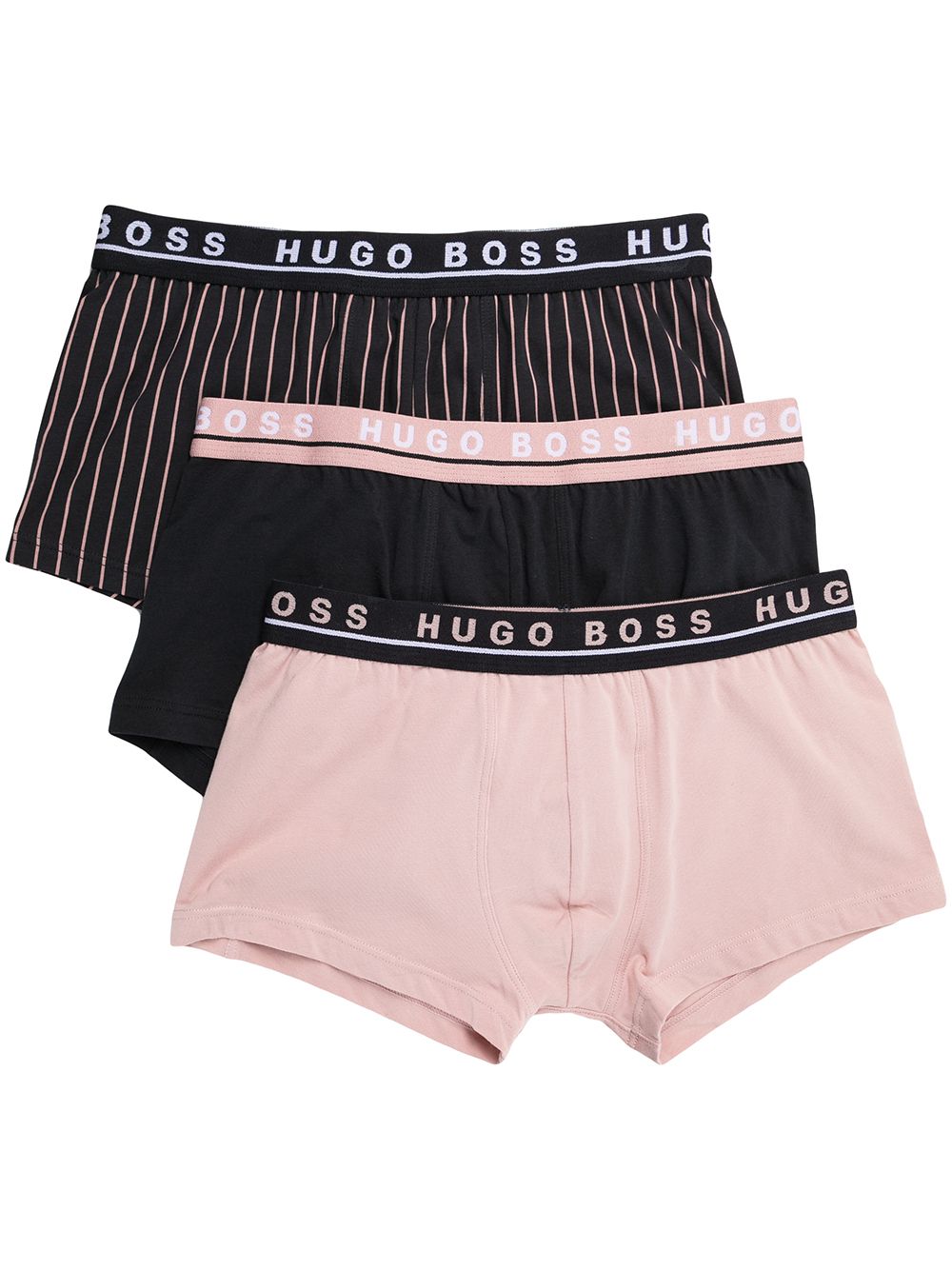 BOSS Logo-waistband boxer pack Pink/Black - MAISONDEFASHION.COM