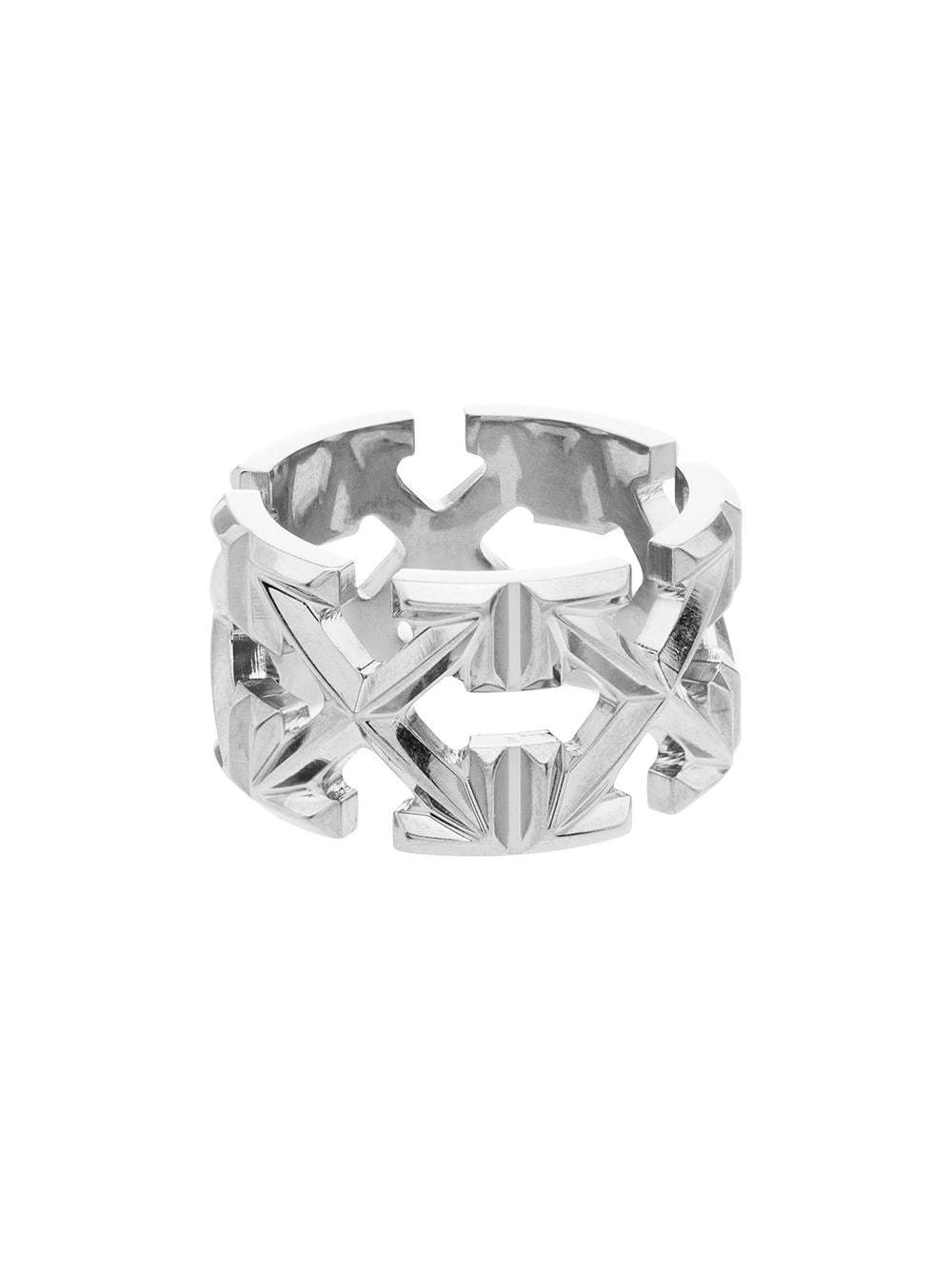 OFF-WHITE WOMEN Arrow Ring Silver - MAISONDEFASHION.COM