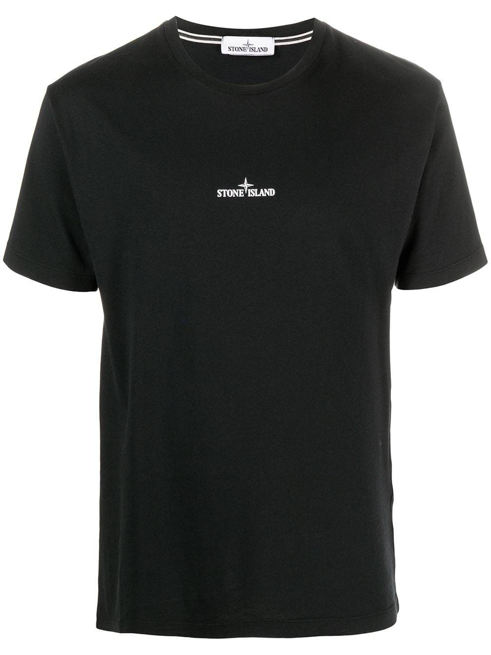 STONE ISLAND Back Marble One Print T-Shirt Black - MAISONDEFASHION.COM