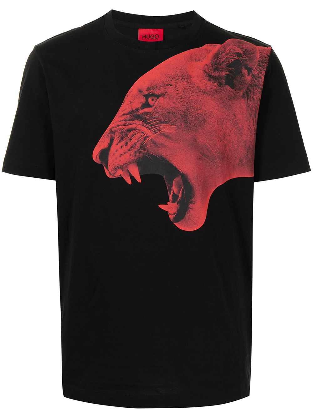 HUGO Panther Graphic T-Shirt Black - MAISONDEFASHION.COM