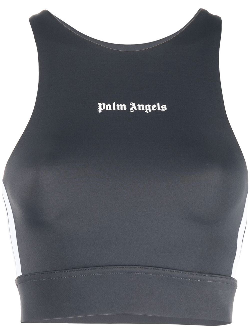 PALM ANGELS WOMEN Track Training Top Dark Grey/White - MAISONDEFASHION.COM