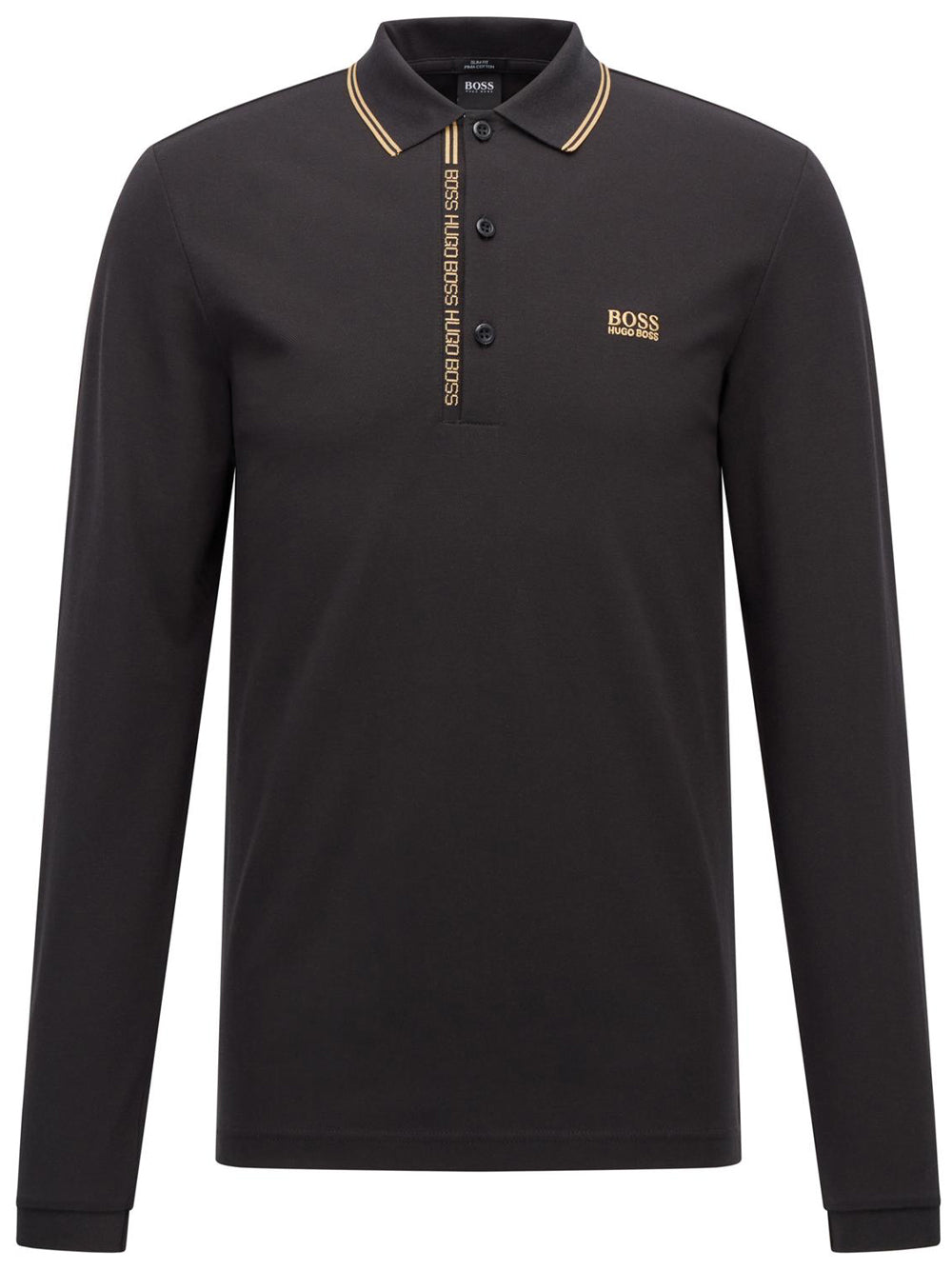 BOSS Logo Polo Shirt Black - MAISONDEFASHION.COM