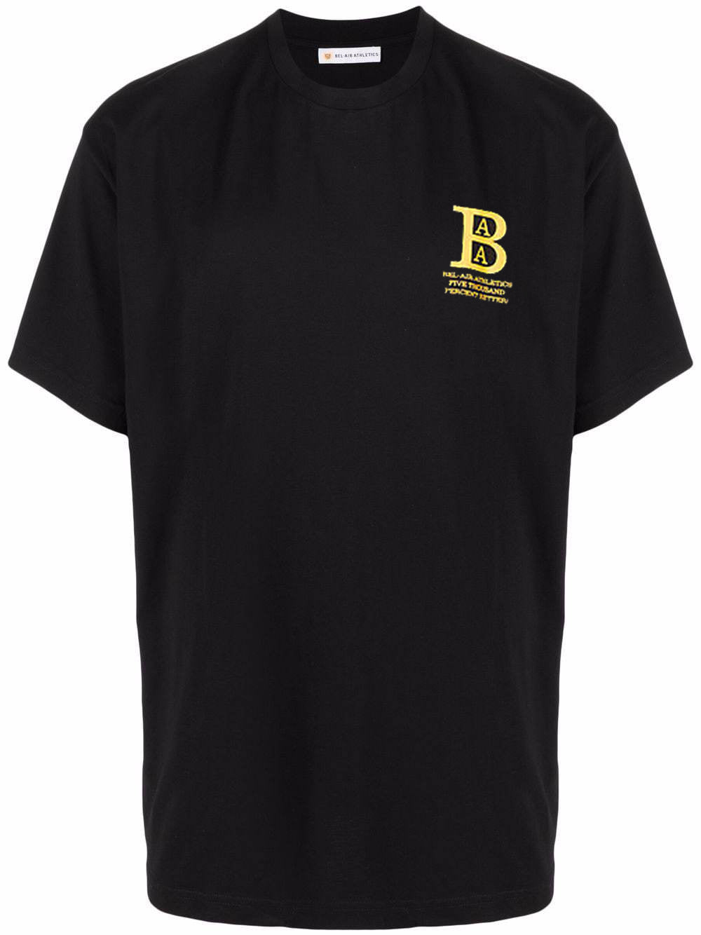 BEL-AIR ATHLETICS Monogram 5000 T-Shirt Black - MAISONDEFASHION.COM