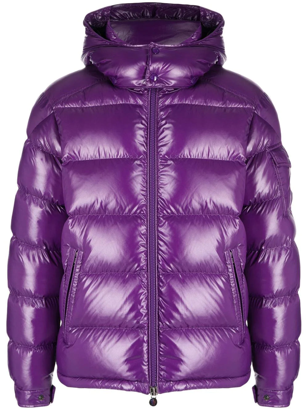 Moncler purple puffer jacket sales