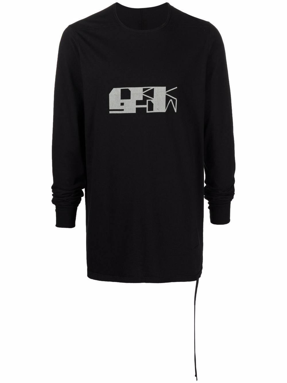 RICK OWENS DRKSHDW Logo Longsleeve T-Shirt Black - MAISONDEFASHION.COM