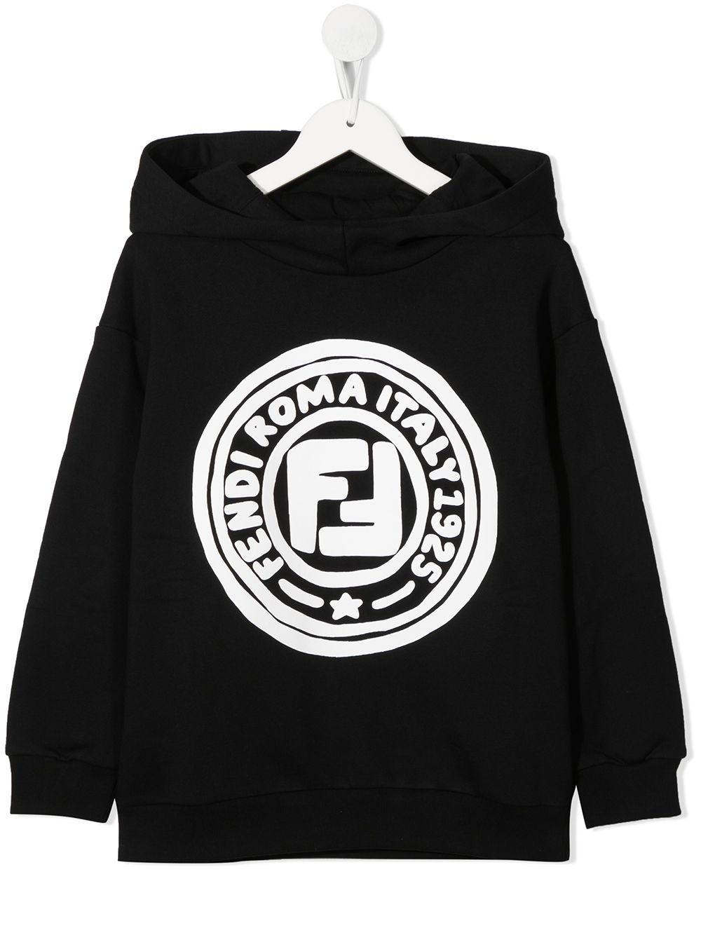 FENDI KIDS Circle Logo Sweatshirt Black/White - Maison De Fashion 