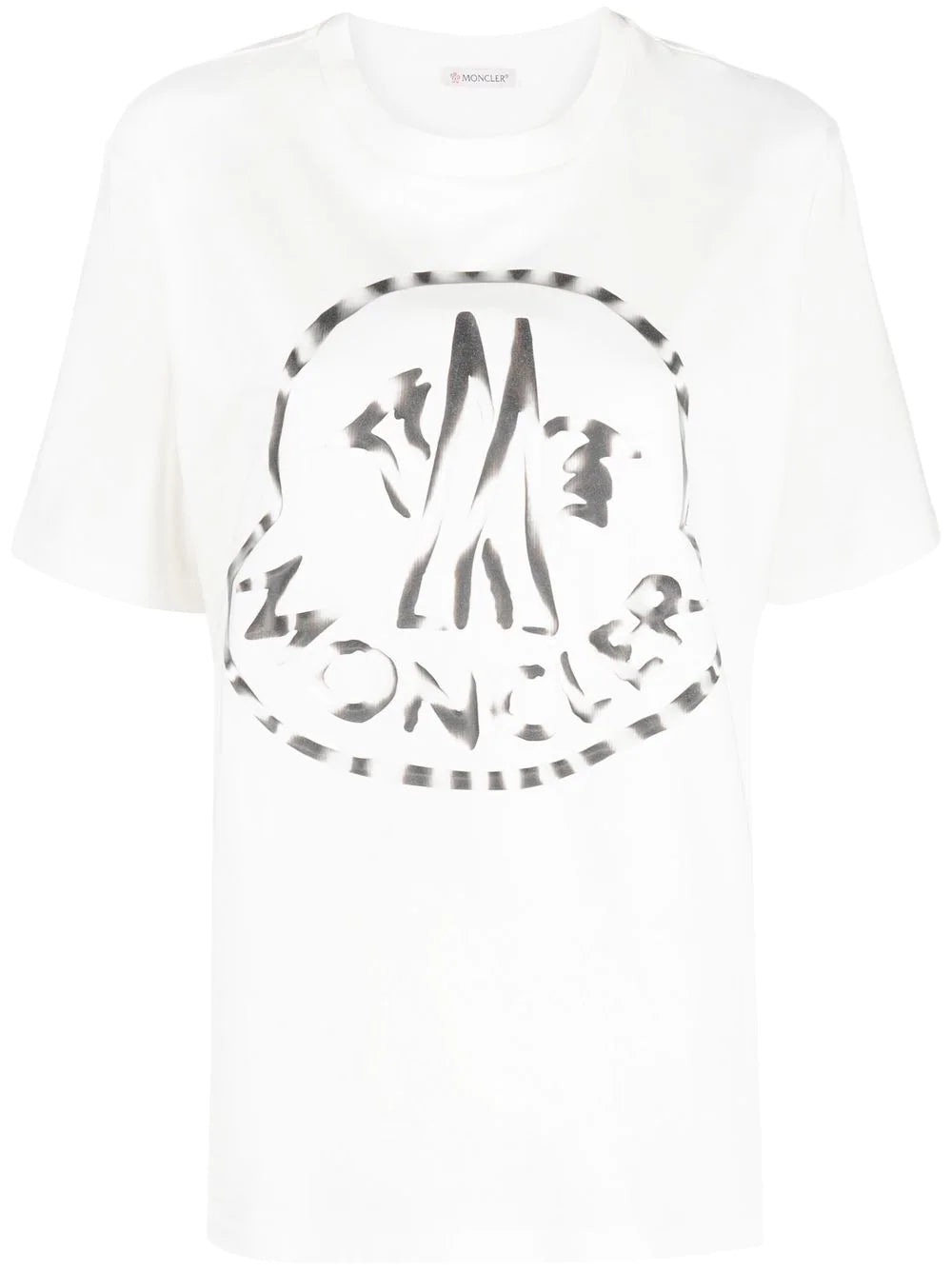MONCLER WOMEN Logo Print T-Shirt White - MAISONDEFASHION.COM