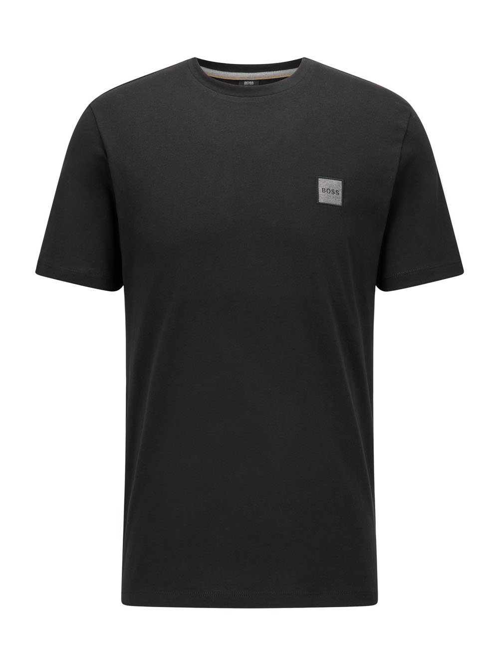 BOSS Crew neck logo T-shirt Black - MAISONDEFASHION.COM