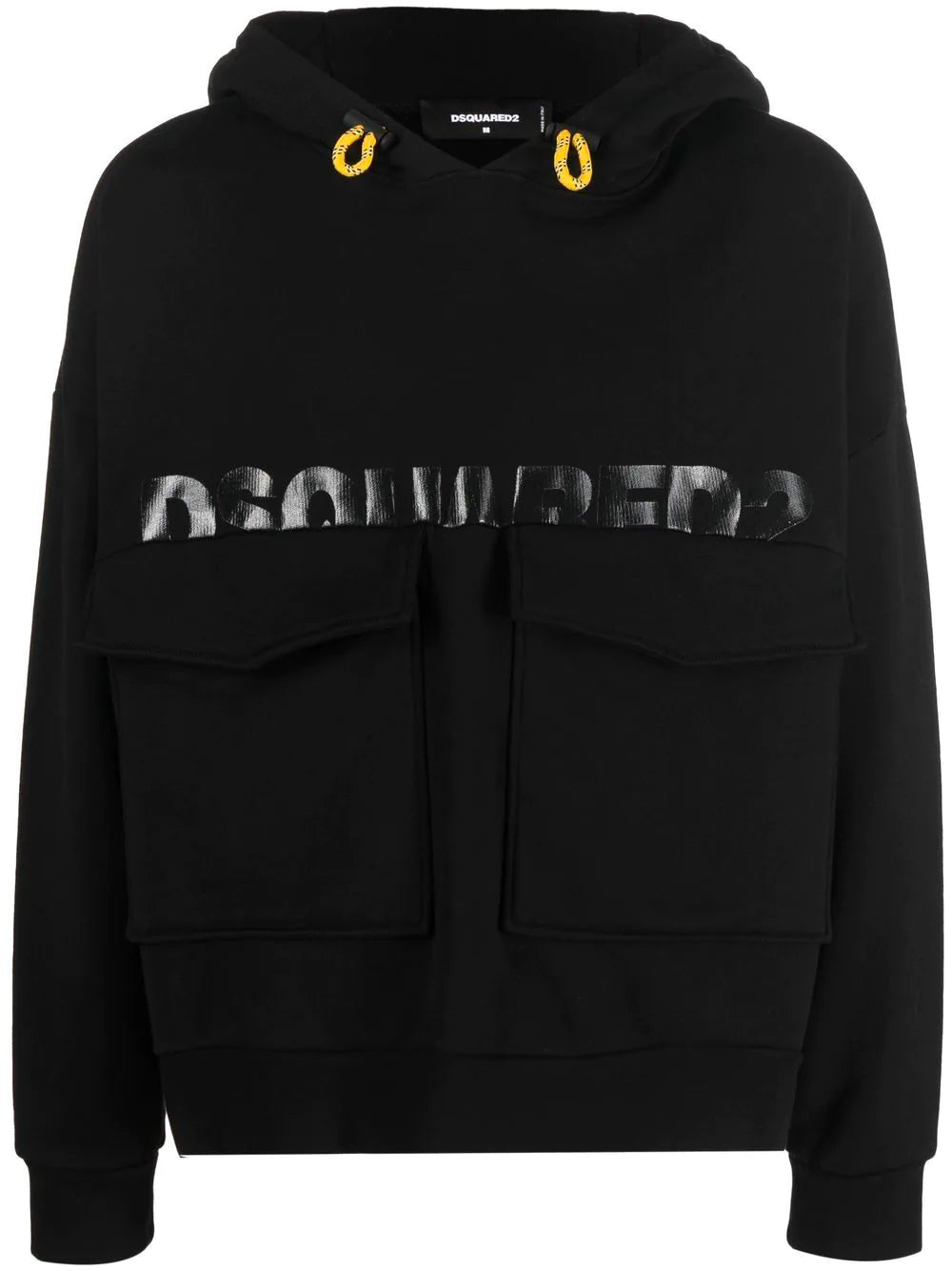 DSQUARED2 Arctic Pocket Ski Hoodie Black - MAISONDEFASHION.COM